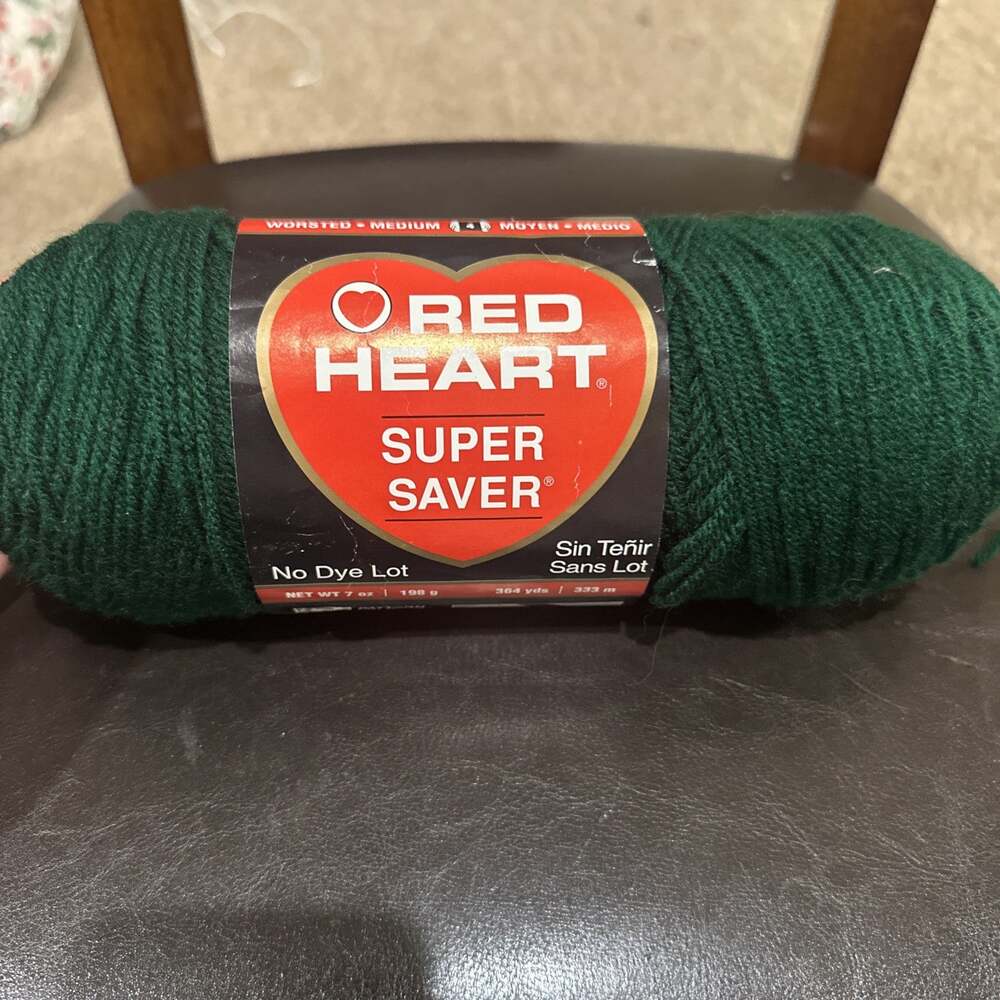 RED HEART Super Saver Yarn, Hunter Green